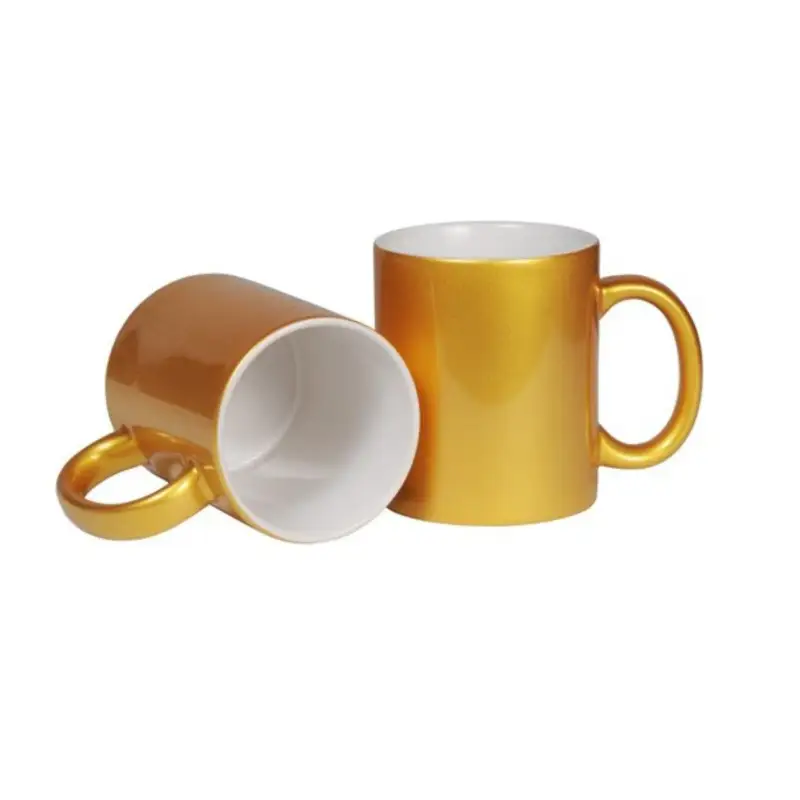 Cana sidefata aurie, din ceramica, personalizatav